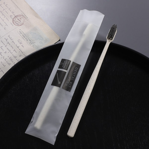 B & B Inn Ensemble de brosses à dents jetables à poils souples Brosse à dents cylindrique en plastique avec paille de blé avec dentifrice pour les voyages d'hôtels - Product Image 6