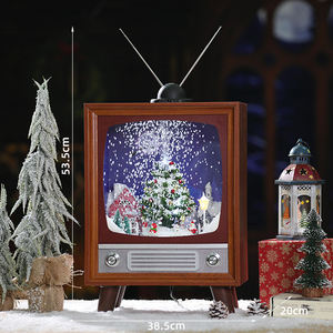 Decoración Vintage <span class=keywords><strong>para</strong></span> Fiestas con Música y Nieve, Iluminación Retro Navideña <span class=keywords><strong>para</strong></span> Decoración del Hogar, Artículos <span class=keywords><strong>para</strong></span> Crear una Atmósfera Festiva - Product Image 2