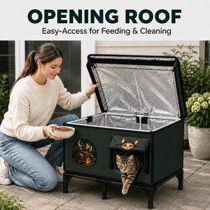 4 Seasons Cat <b>Bed</b> <b>House</b> with Heating and Cooling Function Comfortable and Easy to Clean - Product Image 6