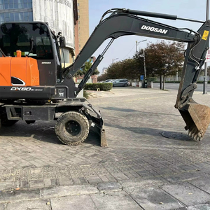 Excavadora de Ruedas DOOSAN Dx60W Usada, Precio Económico, Original de Corea, Excavadora DX60 de Segunda Mano en Venta - Product Image 1