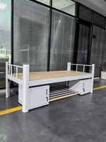Lits superposés modernes en métal, simples et doubles, avec cadre réglable, silencieux et faciles à assembler, pour appartements et écoles