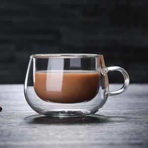 Wholesale 150/250ml Clear Borosilicate Single Wall <b>Glass</b> Reusable Coffee Tea <b>Mug</b> <b>with</b> <b>Handle</b> for Camping - Product Image 1