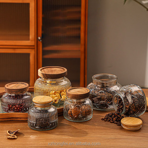 Bộ trưởng cho thực phẩm lưu trữ lớn bụng cứu trợ kín lọ thủy tinh chất lượng cao Nhà bếp khô trái cây đa hạt thực phẩm container tối giản - Product Image 4