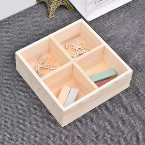 <b>Pine</b> wood desktop storage <b>box</b>, dried fruit <b>box</b>, nine-compartment wooden <b>box</b>, solid wood succulent <b>box</b>, wooden <b>box</b> 1, - Product Image 3