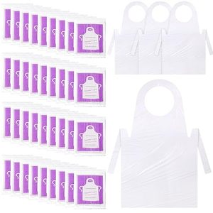 Delantales Desechables para Niños HC, Transparentes, para Pintar, en Bolsa Retráctil, Impermeables, Resistentes al Aceite, con Relieve, HDPE, Impresión Serigráfica, Largos hasta las Manos - Product Image 3