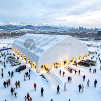 Tente de 1500 m² en structure aluminium, imperméable en PVC, ignifuge, résistante au vent, toutes saisons, pour marketing automobile, exposition, sport