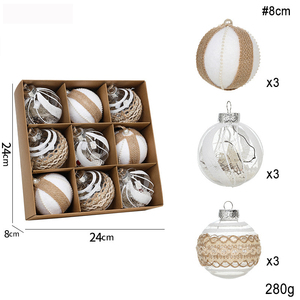 Đồ trang trí Giáng sinh mới-Móc treo cây thông giáng sinh, quả bóng nhựa, Bộ quà tặng bóng giáng sinh sơn - Product Image 4