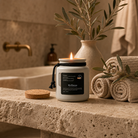 Bougie parfumée minimaliste haut de gamme pour la maison avec couvercle en liège, bougie sans toxines, sans fumée, sûre, collection OEM ODM, étiquette privée
