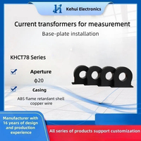 KHCT78 Trou 20mm Entrée 0.1A ~ 250A Transformateur de courant de mesure à noyau traversant avec installation de plaque de base