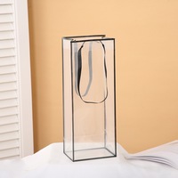 Recyclable Transparent Étanche PP Fleur Sac De Transport Clair Cadeau Sacs À Provisions avec Poignées
