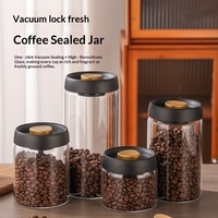 Boîte de conservation manuelle en verre sous vide Cedar Space pour café, thé et aliments, grande capacité, anti-humidité, pour usage domestique