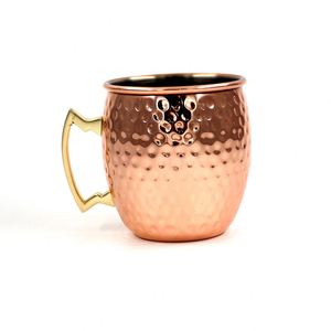 Taza de Cerveza Moscow Mule de Acero Inoxidable con Recubrimiento de Cobre Sublimado y Grabado - Product Image 1