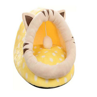 Lit pour chat rose, gris et jaune, design mignon, vente en gros du fabricant