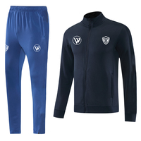 Chaqueta de Fútbol para Hombre, Personalizada con Logotipo, Impresión por Transferencia de Calor, Transpirable, de Secado Rápido, 100% Poliéster, Diseño Moderno, para Entrenamiento