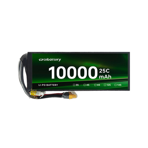 Batería de iones de litio de alta tasa de descarga (C-rate) 4S 6S 7S 8S 12S 14.8V 22.2V HV 3.8V 10000mAh 12000mAh 8000mAh 25C 50C para uso en aviones - Product Image 1