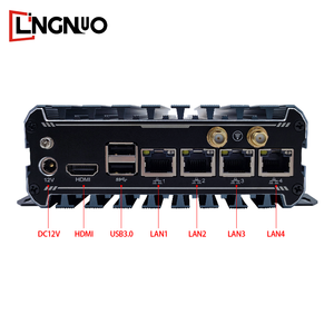 Stock Industrial Desktop Mini PC Diseño sin ventilador 4LAN DDR4 J4125 Embedded Firewall 32GB Memoria Celeron <span class=keywords><strong>Linux</strong></span> OS Miniatura" - Product Image 4