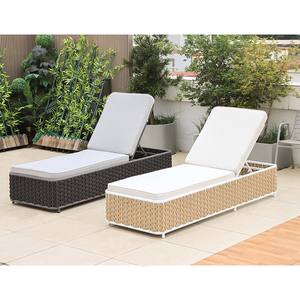 <span class=keywords><strong>Tumbona</strong></span> de <span class=keywords><strong>aluminio</strong></span> de cuerda para piscina de ocio marrón para piscina al aire libre para jardín, restaurante, piscina de Hotel - Product Image 3
