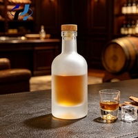 Bouteilles en verre pour spiritueux Vodka RUM Tequila Brandy Whisky Petite capacité Verre flint Bouchon en liège 200ml 500ml