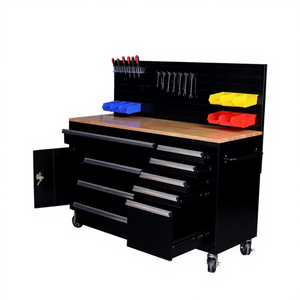 Armoire à outils métallique roulante verrouillable pour <span class=keywords><strong>garage</strong></span>, 5 tiroirs, option OEM/ODM, capacité de charge 300 kg, chariot utilitaire mobile au design moderne, avec clé - Product Image 1