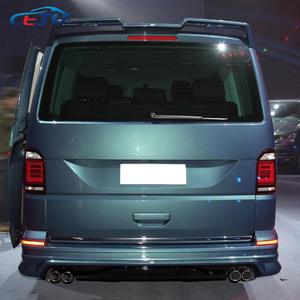 Accesorios para coche, aspecto de fibra de carbono, ala de techo trasera, cubierta de alerón trasero para maletero de coche para VW Volkswagen Caravell T7 2018 - Product Image 5
