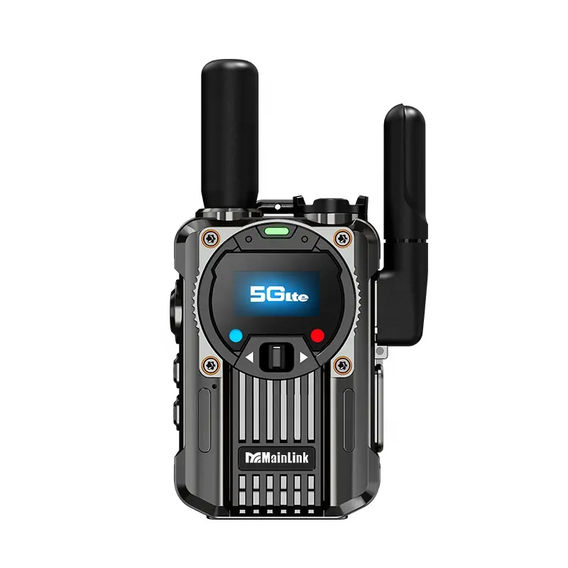 Global kartu Walkie-In genggam 4G, Walkie-Talkie genggam multifungsi ganda dengan Radio FM fungsi interkom IPX6 tahan air