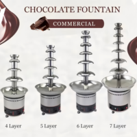 Fontaine à chocolat avec contrôle de température réglable et circulation automatique pour présentation de desserts professionnels et domestiques
