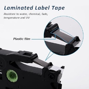 Cinta laminada blanca de 6 mm (0,23 pulgadas) compatible con <span class=keywords><strong>Brother</strong></span> P Touch TZe-211 TZe211 TZ - Product Image 4