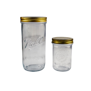 Großpackung Weithalsgläser 16oz 32oz 500ml 1000ml Umweltfreundliche Klassische Lebensmittelgeeignete Glasbehälter mit Deckeln für Honig und Marmelade - Product Image 1