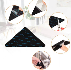 Lot de 4/8 autocollants antidérapants pour tapis, clips d'angle pour tapis, attaches de fixation, bande adhésive réutilisable, patch anti-roulement pour tapis - Product Image 4