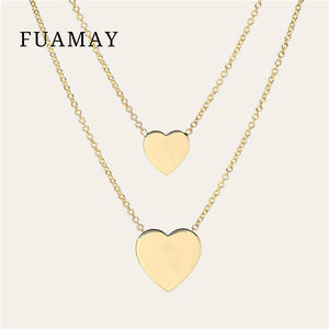 FUAMAY 2025 joyería para padres e hijos 925 Plata mamá + Me forma de corazón madre y bebé collar minimalista de moda - Product Image 1