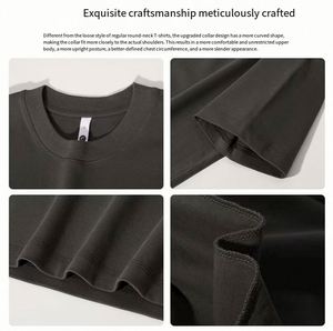 T-shirt unisexe personnalisé 100 % coton pour homme, tissu tricoté teint en fil de haute qualité, col rond, manches courtes, coupe classique - Product Image 3