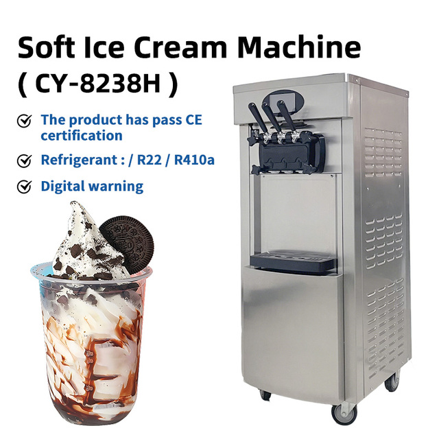 Factory Direct Stainless Steel 304 Commercial Soft Serve Ice Cream Machine-New Easy to Operate