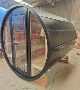 NJ Outdoor Red Cedar Solid Wood Sauna Room for 2-6 People <b>Electric</b> Heating Stove with Windows Far <b>Infrared</b> Eco-Friendly - Product Image 2