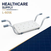 Asiento de Bañera Ajustable SimplyWalk con Orificios de Drenaje, Silla de Transferencia de Aluminio para Proyectos de Rehabilitación