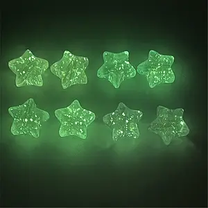 Ex-factory price Costume decoration crystal night Luminous acrylic beads star plastic beads