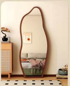 Personnalisé Grand Noyer Noir Naturel Bois Massif Moderne Design Pleine <span class=keywords><strong>Longueur</strong></span> <span class=keywords><strong>Dressing</strong></span> Debout Miroir Décoratif De Mariage - Product Image 4