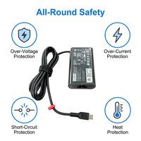 Adaptateur secteur 65W 20V 3.25A avec interface Type-C DC, compatible avec les ordinateurs portables Lenovo ThinkPad X1 Carbon, X1 Yoga, T14, E14, L14 Yoga Series