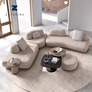 Set di <span class=keywords><strong>Divani</strong></span> Modulari Zayshine in Stile Italiano Minimalista, Combinazione Libera, Divano Curvo Senza Braccioli per Villa, Design Esclusivo - Product Image 1