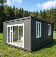 Maison conteneur modulaire préfabriquée prête à l'emploi avec design moderne pour usage bureautique, modèle en kit