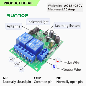 3000M <strong>Long</strong> <strong>Range</strong> AC220V 2ch Radio Controller Rf Wireless <strong>Remote</strong> Control Switch 433 mhz Transmitter