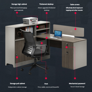 Hiện đại Modular nội thất văn phòng chuyển đổi bàn làm việc cho 2-6 người ngăn phân vùng bảng - Product Image 4