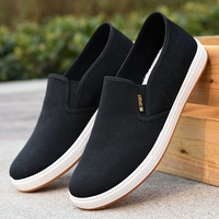 Sepatu kanvas pria RO model low-top, sepatu olahraga anti selip