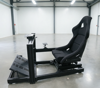 Cockpit de simulation de course complet en profilés aluminium 4080, réglable, avec support pour volant, pédales, siège et levier de vitesses, simulateur de course