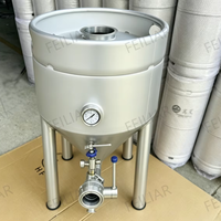 Tong Fermentasi Baja Tahan Karat 20L 30L 50L 100L 120L 150L 200L, Tong Bir dan Tangki Pembuatan Bir, Dapat Disesuaikan