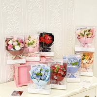 Cadeaux pour la Saint-Valentin, bouquet de fleurs en savon, cadeau d'anniversaire pour amis, roses avec boîte