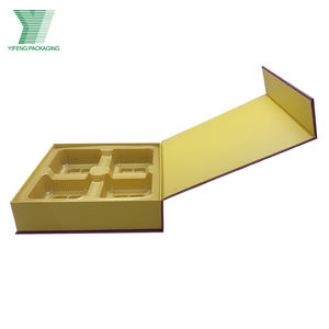 กล่องแม่เหล็กเกรดอาหารสุดหรูกล่องกระดาษทองสำหรับทำคุกกี้ช็อกโกแลตมาการูนกล่องบรรจุภัณฑ์ของขวัญขนมไหว้พระจันทร์พร้อมถาดแบ่ง - Product Image 5