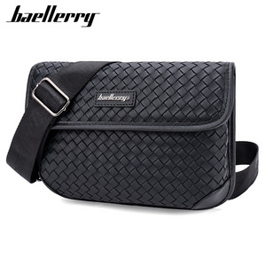 กระเป๋าสะพายข้างผู้ชายแบรนด์ Baellerry ลายทอ ความจุขนาดใหญ่ สีดำ สำหรับเดินทางเพื่อธุรกิจและใช้ในชีวิตประจำวัน - Product Image 1