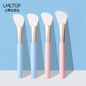 Pinceau applicateur de masque facial en silicone Lmltop, tête plate et inclinée, double usage, outil de lavage pour soins de beauté DIY - Product Image 1