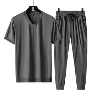 Summer Thin Trendy Elastic Versatile Men's Sports and Leisure Plus Size <b>Set</b> - Product Image 1