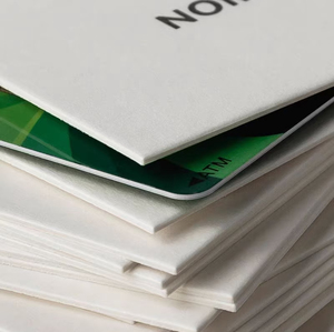 <strong>Customized</strong> Luxury Thick Paper Ticket Clothing Jeans T-shirt Clothes <strong>Fancy</strong> Beige Printing Pearl Ribbon Hang Tag - Product Image 4